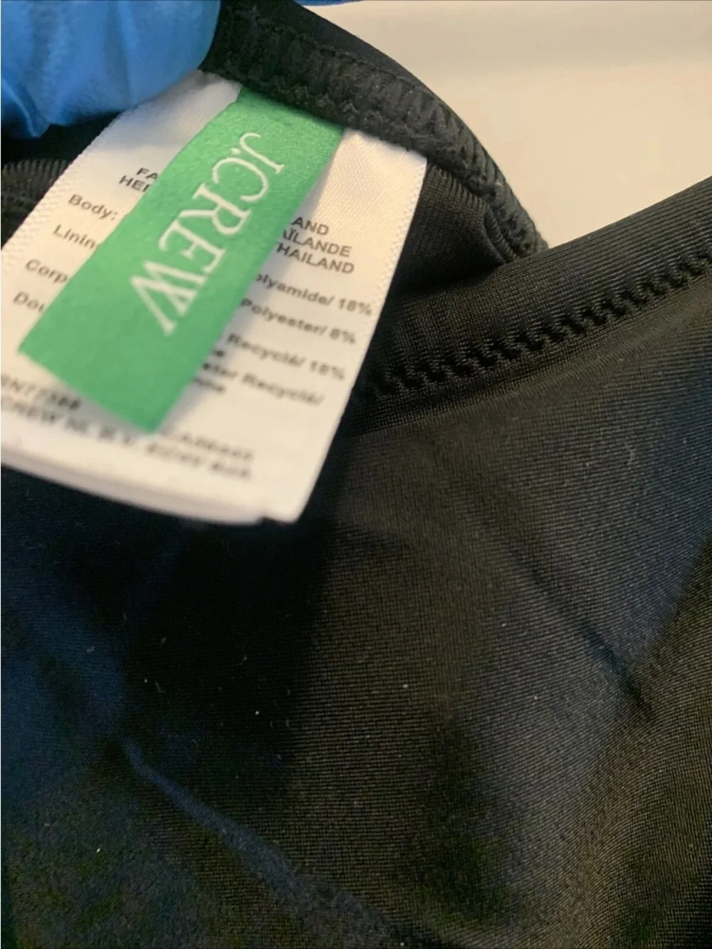 J. Crew Black One-Piece Swimsuit with Side Ruched Ties